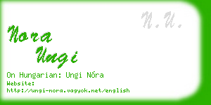 nora ungi business card